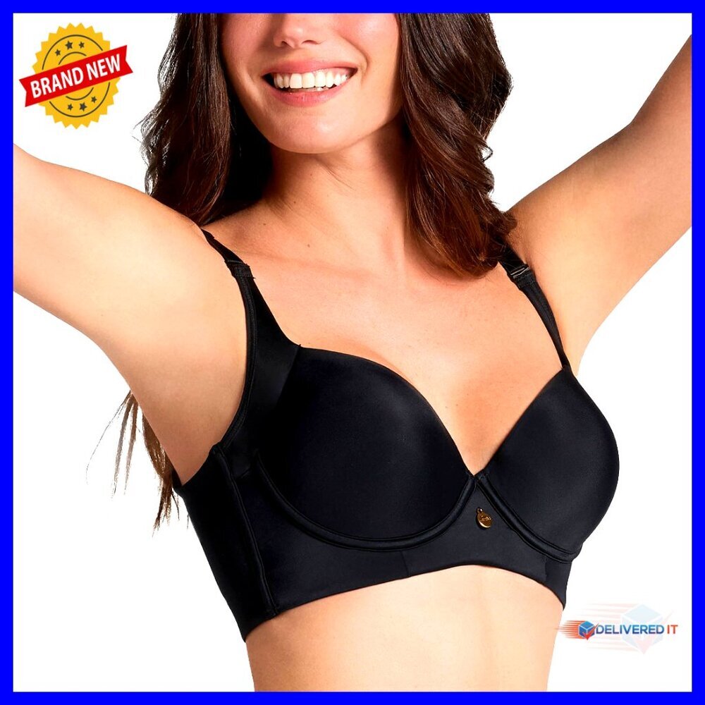 Full Coverage Underwire Bra, Back Smoothing, Adjustable Hook & Eye Closure - Picture 1 of 7